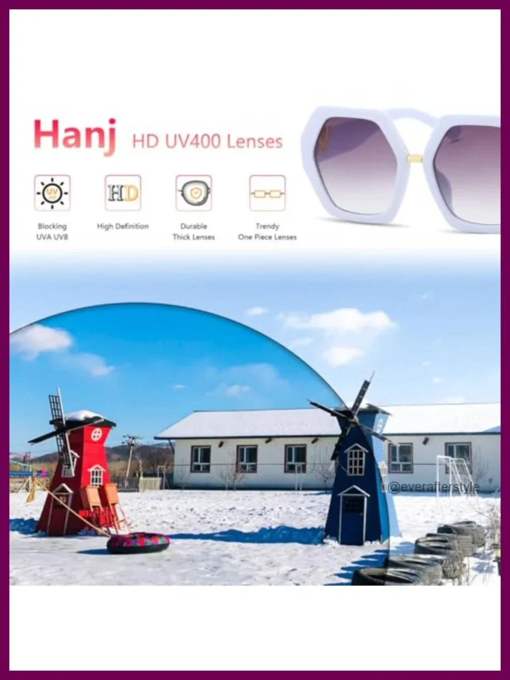 Oversized Hexagonal Retro Sunglasses for Women UV400 Polycarbonate